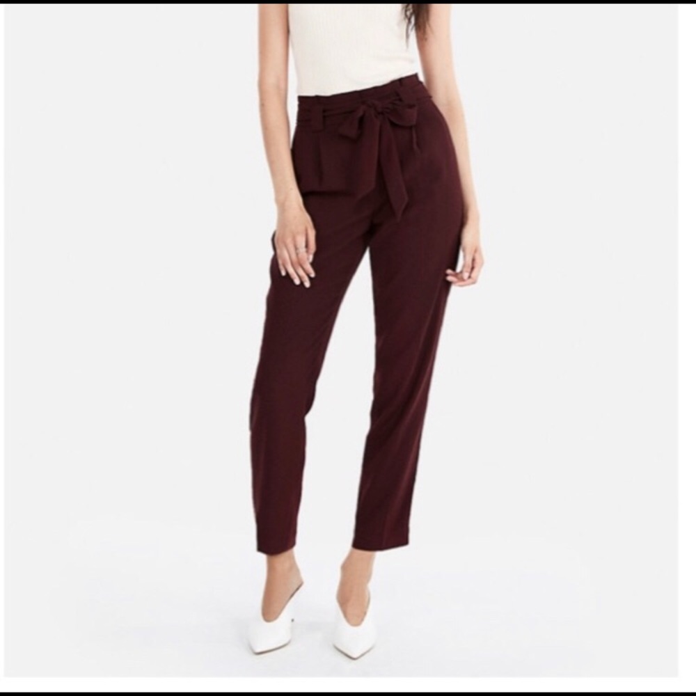 Express high waist, tie waist trouser